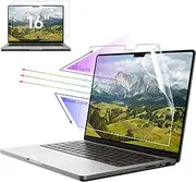 IPROKKO 2 Pack Blue Light Filter Screen Protector for MacBook Pro 16 Inch (2024-2021, M4/M3/M2/M1) Anti-Glare Eye Protection Film, High Resolution Screen Protector for 16 Inch Mac Laptop