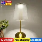 Crystal Table Lamp Metal Rechargeable Touch Desk Light (Small Square Crystal)