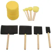 Round Paint Foam Sponge Brush Various Shaped and Sized, Watercolor Sponges for Painting, Craft Yellow black