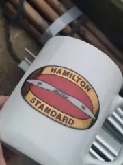 Vintage New Hamilton Standard Coffee Mug Cup Airplane Aviation Propeller Blades
