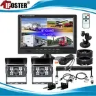HD 9" Quad Split Monitor IR Backup Camera For Truck Caravan Rear View Reversing