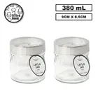 48x 380ML Glass Jars Kitchen Food Candy Spice Sugar Storage Container Small