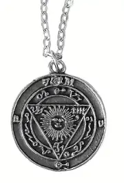 CONJURATION OF POWER 1.25" NECKLACE PEWTER WICCAN-PAGAN-MAGICK