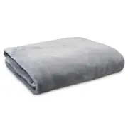 Ardor Boudoir Lucia Luxury Single Silver Plush Velvet Blanket