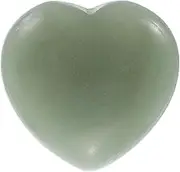 uxcell Natural Heart Shaped Crystal Stone, 1.2 Inch Mini Polished Love Gemstone Crystal, Pocket Rock Engraved Worry Stones for Women Gifts Meditation, Emerald Green