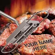 NC BBQ Meat Branding Iron with Changeable Letters Personalized Barbecue Steak Names Press Tool for Grilling