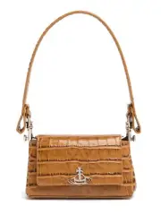 VIVIENNE WESTWOOD Hazel Small Tan Brown Leather Shoulder Bag New And Authentic