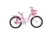 RoyalBaby Little Swan 18'' Girl's Bike with Basket, 18 inch with Kickstand and Basket, Pink Colour
