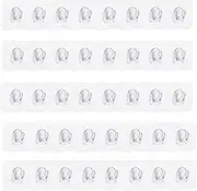 40Pcs PVC Waterproof Stick on Wall Hooks, PVC All-Purpose Large Adhesive Hooks,Waterproof Multiple Hooks Adhesive Hooks for Wall,Command Small Plastic Adhesive Hooks for Hanging