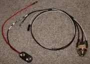 SOLDERLESS Wiring Long Wire SWITCHCRAFT JACK w/Battery Clip Active emg 9v fits V