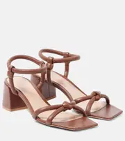[Gianvito Rossi] Gianvito Rossi Juno 55 leather sandals AU 8 brown