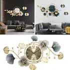 Modern Gold Wall Clock Wall Decor Creative Metal Ginkgo Leaf Clock Wall Watch