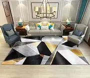 Washable Carpets Short Hair Children's Room Carpet Children's Carpet Do Not Fade Carpets Irregular Pattern Heterosexual Cut Black Gray White Gold140X200cm