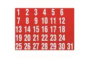 Quartet Magnetic Dates Blocks Red For Whiteboards Pack 31