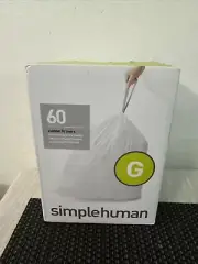 SimpleHuman Code G Custom Fit Drawstring Trash Bags 30L / 8 Gallon 60ct