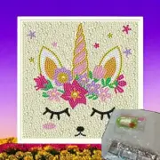 Unicorn Diamond Painting Kit Kids Diamond Art Girl Small Canvas 9.4 Inches