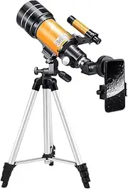 Telescope - Manual German Equatorial Telescope for Beginners - Compact and Portable - Bonus Astronomy Software Package - 70mm Aperture