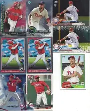 J.P. CRAWFORD 9-RC LOT - 2017/2018 BOWMAN CHROME SCOUTS TOP 100 + TOPPS CHROME