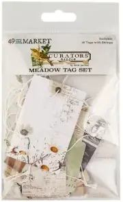 49 And Market Tag Set CURATORS MEADOW - 18 Tags with Strings CM36714