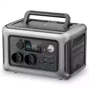 Portable Power Station,LiFeP04 Battery with 2x 600W DC AC Outlet Solar Generator