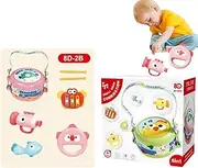 Toddler Musical Instruments, 5-Piece Portable Waist Drum Set, Fine Motor Skills Toys, Interactive Baby Musical Percussion for Christmas