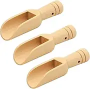 Mini Wooden Scoop Mini Wooden Scoops Salt Spoon for Salts Essential, Pack of 3