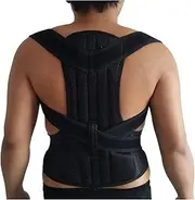 Lumbar Support Belt Back Brace,Back Corrector,with Dual Adjustable Straps and Breathable Mesh Panels for Stress