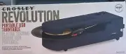 Crosley Revolution Portable USB Turntable - New In Box. CR6020A-BL Blue NIB