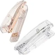 Gadpiparty 2Pcs Desk Staplers Professional Office Staplers with Streamlined Design for Easy Binding Convenient for Home Office Use Finish
