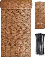 Natural Reed Fencing Rolls Patio Privacy Screen Outdoor Fencing Garden Fence Balcony Privacy Fencing for Outdoor Privacy Screening for Deck Pool Apartment Railing(5 * 16.4ft(152 * 500cm))