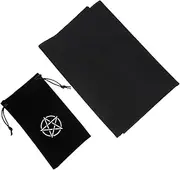 IWOWHERO 1 Set Tarot Storage Bag Net Bags Drawstring Wallet Cardws Credit Binder Deck of Cards Coasters Decks Dice Card Storage Keychain RFID Coin Game Tarot Cards Material Bags Black Cloth