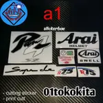 ARAI RAM 4CUTTING STICKERS ARAI 座椅貼紙切割和印刷頭盔