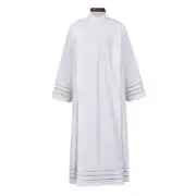 Poly Cotton Trinity Front Wrap Alb Lays Perfectly Flat for Neater Finish Size M