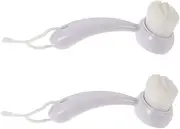 Baluue Facial Cleansing Brush Set 2pcs Soft Bristle Face Scrubbers Makeup Remover for Women Deep Pore Cleaning