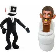 Skibidi Toilet & Speakerman 11" Plushies - Stuffed Animals for Fans - 2pcs