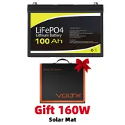 12V Lithium Battery 100Ah 3000 Cycle Standard Size 306x171x210mm Replace SLA