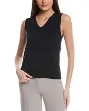 St. John Jersey Knit V- Neck Shell