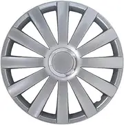 Spyder Pro RB536414 Wheel Trims 14 Inch Double-Lacquered with Chrome Ring ABS Plastic Silver - Set of 4