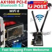 WiFi 6 Bluetooth 5.2 PCI-E Adapter PC Dual Band 2.4G+5G Game Network Card Kit AU