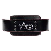 Rappd | Heavy Duty Leather Dip Belt (Black/Red)