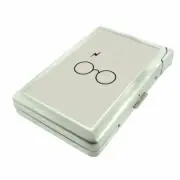 Scar Glasses Em1 Cigarette Case with Built in Lighter Metal Wallet