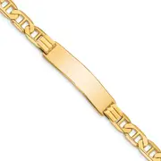 8 Inch 14K Anchor Link Id Bracelet