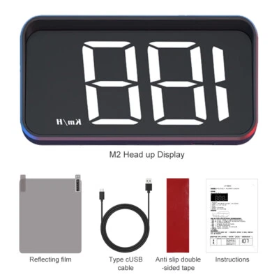 Digital GPS HUD Speedometer Car Head Up Display Compass KMH/MPH Overspeed NEW