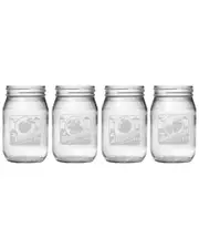 susquehanna Summer Harvest Set of 4 16oz Mason Jars