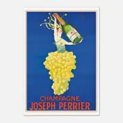 Galrie Joseph Perrier Vintage Champagne Advertising Poster Timeless Elegance for Space, Poster Only, A2 42 x 60cm (16 x 24inch)