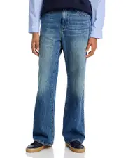 Simkhai Poe Wide Leg Jeans in Vintage Blue
