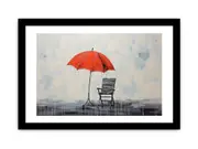 Umbrella Chair Modern Art Framed Art Framed print Art Poster