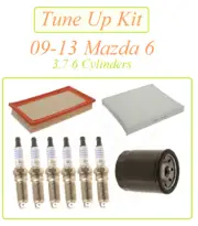 Tune Up For 09, 10-13 Mazda 6 3.7 V6: Spark Plugs Air Filter Cabin & Oil Filters