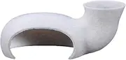 Aquarium Tunnel, Easy to Clean Corner Fish Tank Cave, Decorative hideouts Ornament with Sturdy Ceramic Design for Fish Breeding Shelter and Resting Spots, White100g