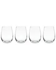 Oneida 5 O'Clock Stemless Wine Glasses, Set Of 4